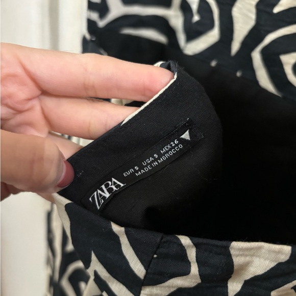 ZARA Linen Printed Dress - Picture 6 of 6